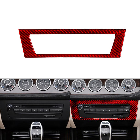 Red Carbon Fiber Driver Door Control Cover Trim For Hilux 2015-21 Type B v