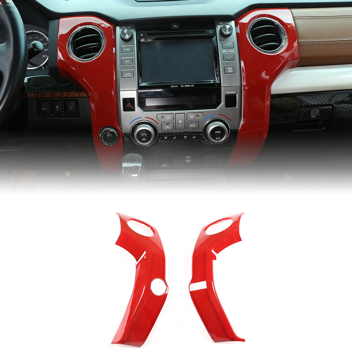 Carbon fiber center console armrest cover (leather) suitable for Corvette C6 2005-13- v