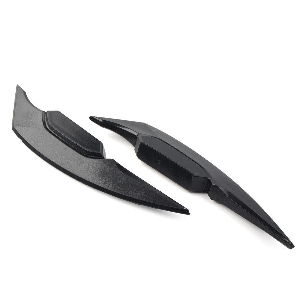 Pair Black Motorcycle Fairing Winglets Side Spoiler Deflector Air Wing Kit