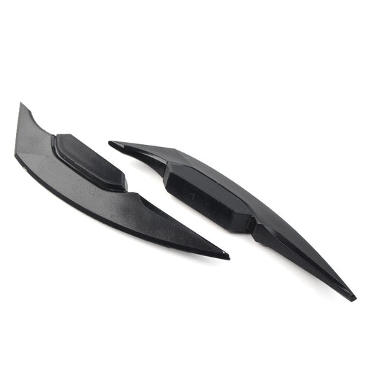 Pair Black Motorcycle Fairing Winglets Side Spoiler Deflector Air Wing Kit