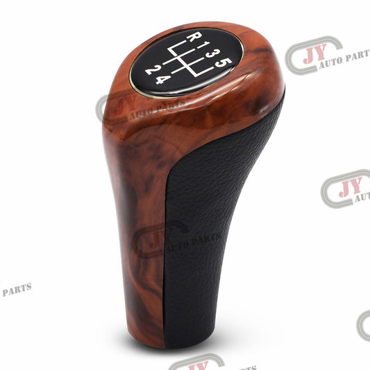 5-speed Burl wood-grain manual shifter suitable for X1, X3, X4, X5, X6, Z4, Z5, Z8- n
