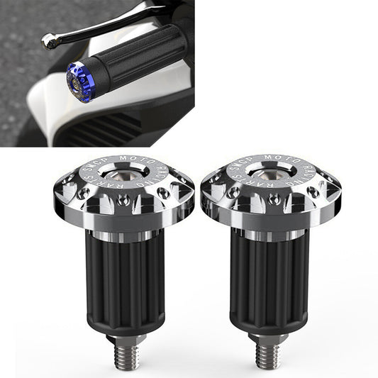 7/8''Motorcycle Dirt Bike Handlebar Grips Handle Bar End Cap Plugs Slider Silver Q