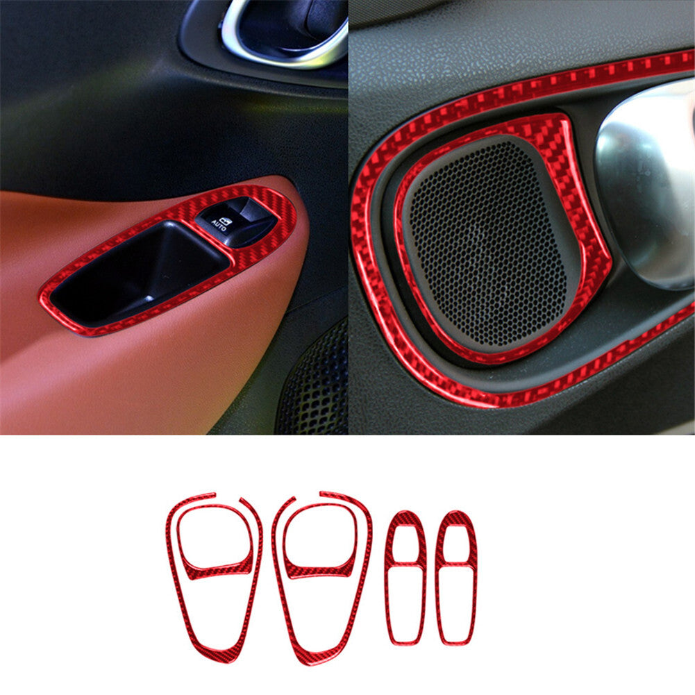 Carbon Fiber Gear Shift Panel Cover Trim Type B for Chrysler 300 2005-2007 v