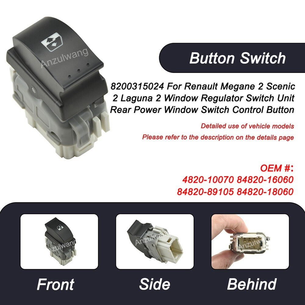 8200315024 for Renault Megane 2 Scenic 2 Laguna 2 Window Regulator Switch Unit