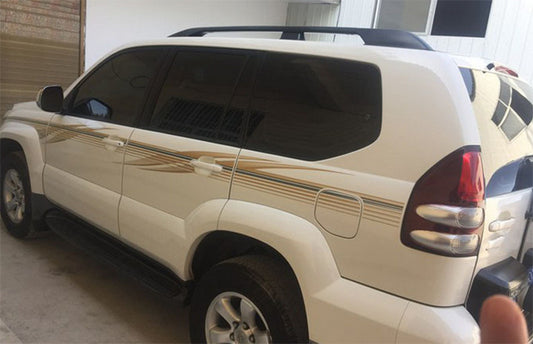 for Toyota Prado 2003-2009 Vinyl Graphic Body Sticker Side Stripe Trim Kit Set
