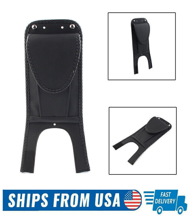 Black Tank Bib W/ Pouch for Harley Davidson Softail Fat Boy FXST FXSTB FLST