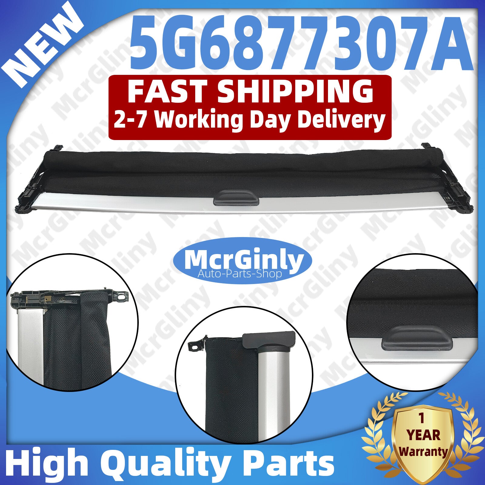 Sunroof parasol #5G6877307A, suitable for GTI (MK7) 2015-2020 / for Golf (MK7) 2014-2017. n