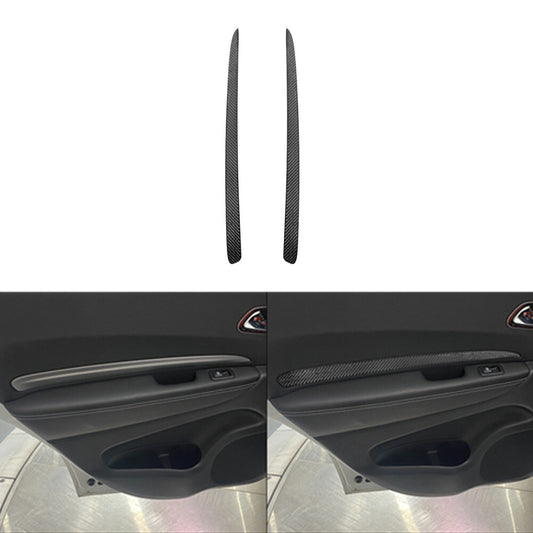 2X Carbon Fiber Center Console Cupholder Cover Trim for Model Y 3 Type A v