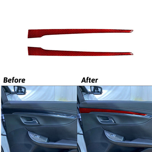 Red Carbon Fiber Water Cup Holder Frame Panel Cover Trim For 370Z 2009-20 v