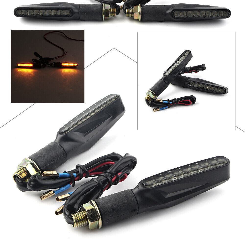 Universal Motorcycle 12V LED Turn Signal Amber Lights Fit for Honda for Harley for Yamaha Q