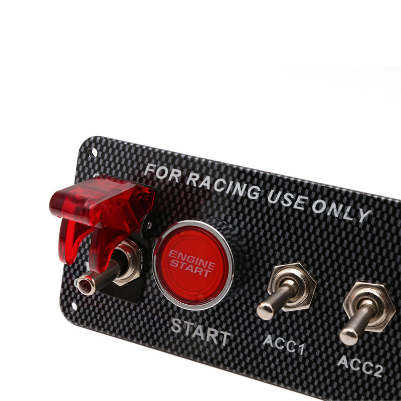 12V 30A Racing Car Ignition Switch Panel LED Engine Start Push Button Toggle¡Á1 v
