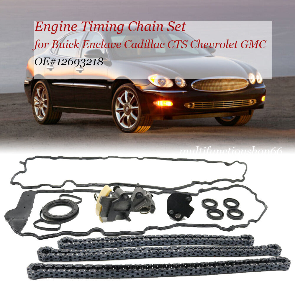 Engine timing chain kit for Buick Enclave, for Cadillac CTS, for Chevrolet for GMC 12693218 Q