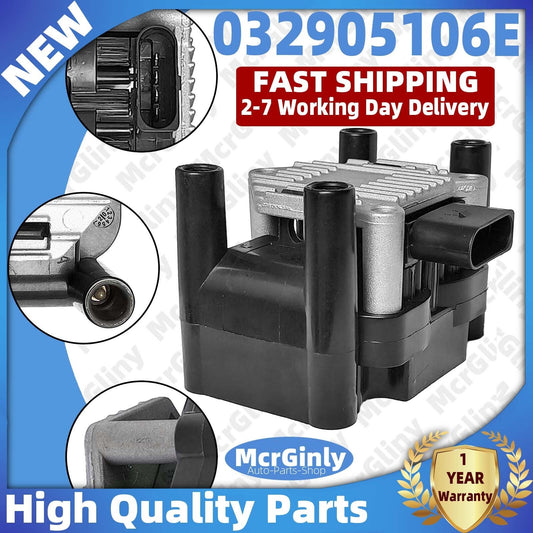 Ignition coil #032905106E is suitable for Golf , for Passat , for Audi A1, A2, A3, A4, for Jetta , and for Passat . n