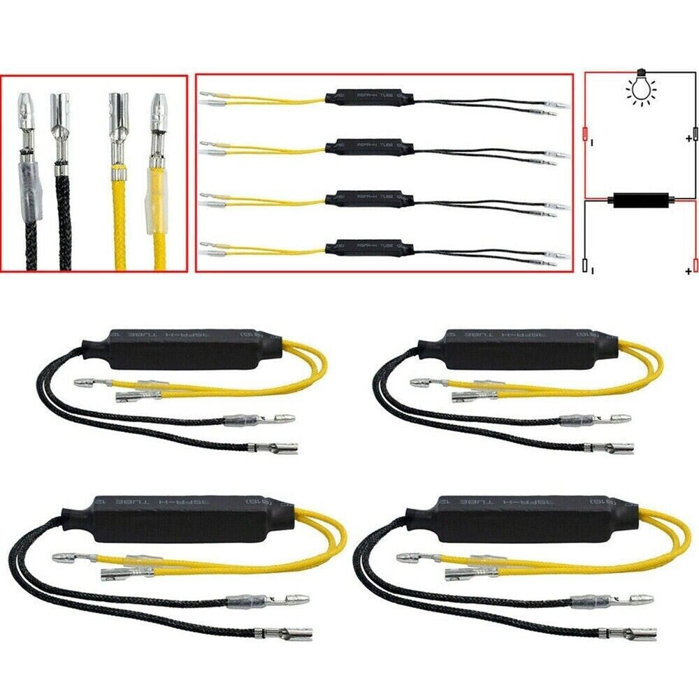 4x Motorcycle Turn Signal Indicator LED Load Resistor Flash Blinker Fix Error. n