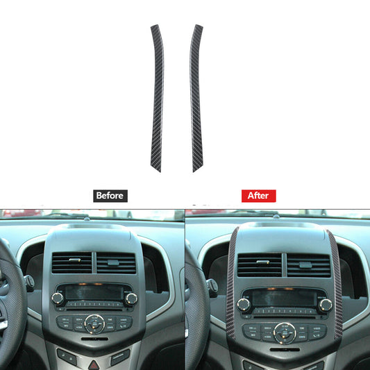 Carbon Fiber Interior Gear Shift Frame Cover Trim for Subaru Forester 2009-2013 v