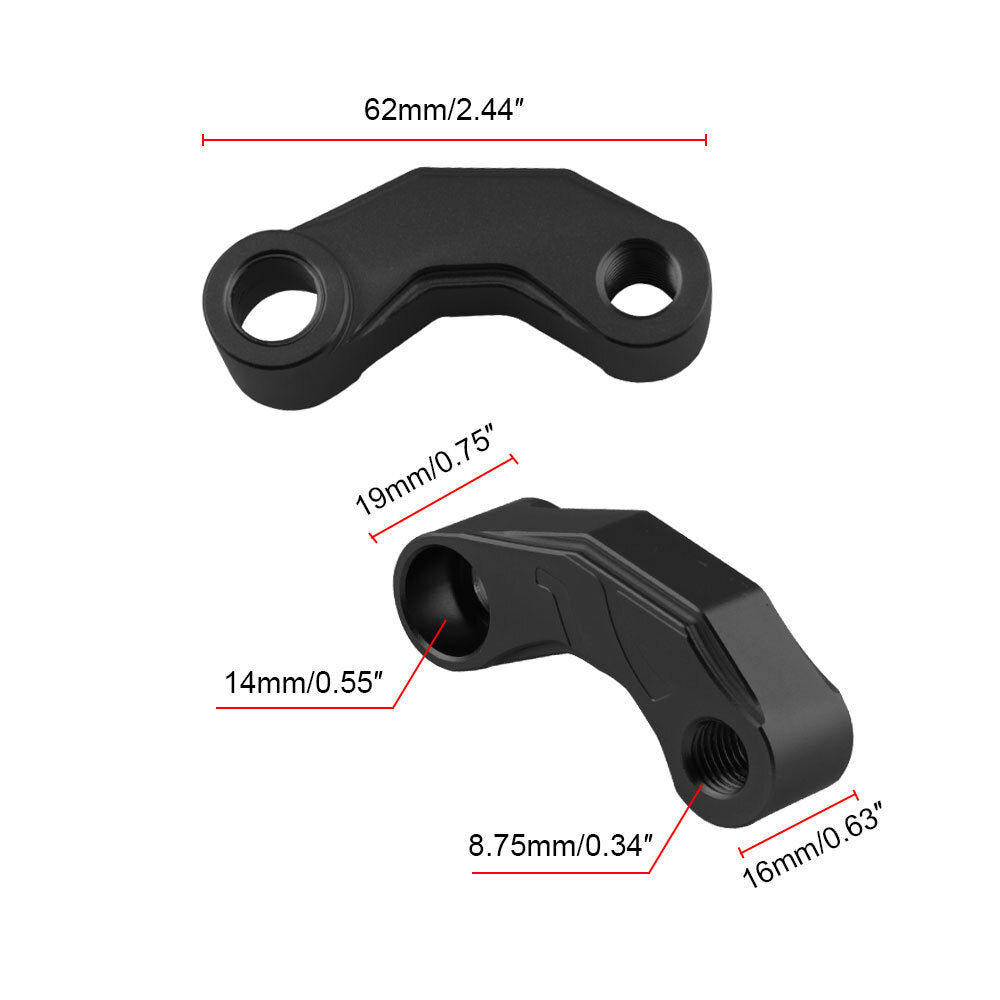 Motorcycle Mirrors Riser Extension Brackets Adapter for BMW R1200GS LC R1200 Q