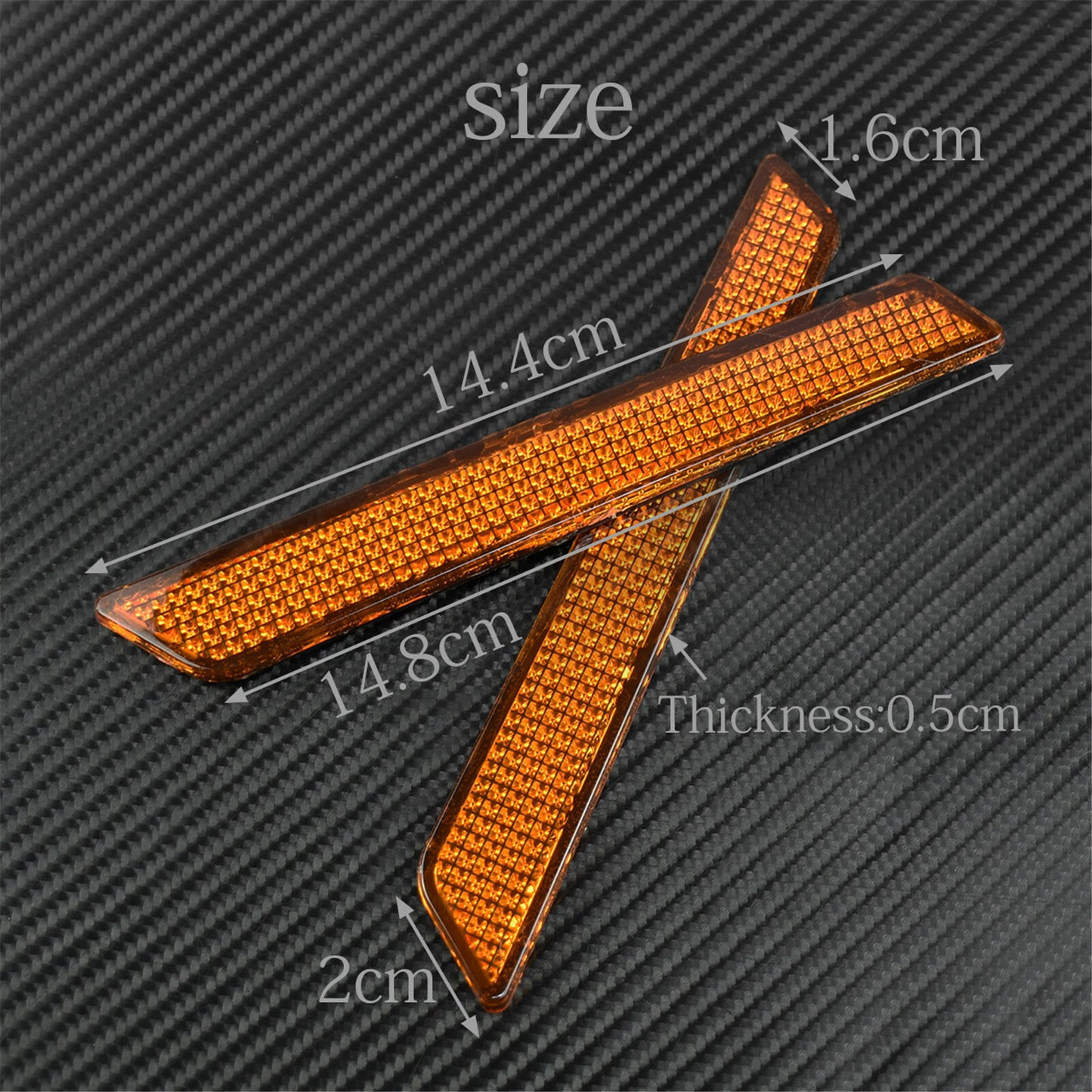 Amber Saddlebag Guard Latch Cover Reflectors Fit for Harley Touring CVO 2014-19 Q