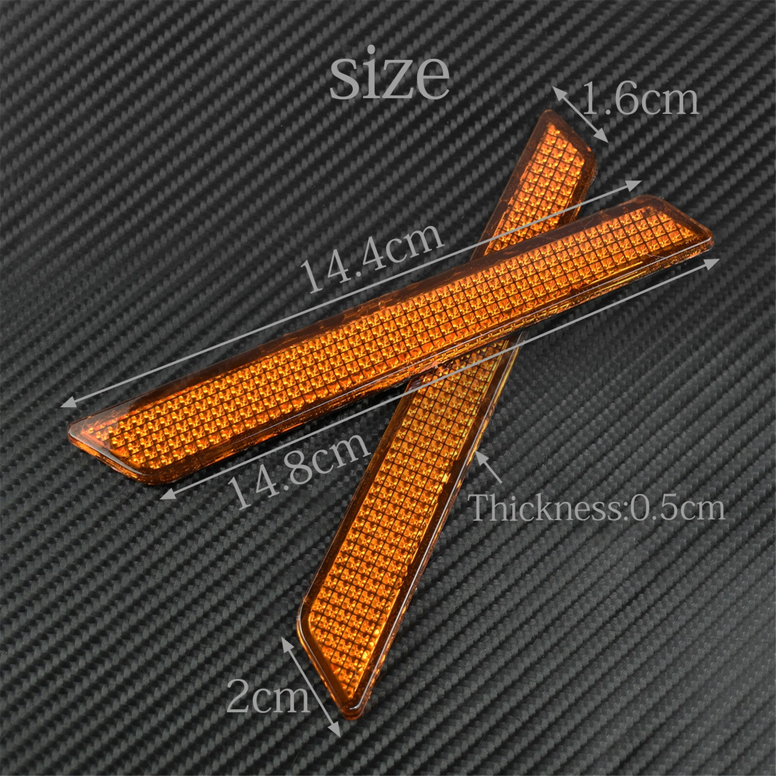 Amber Saddlebag Guard Latch Cover Reflectors Fit for Harley Touring CVO 2014-19 Q