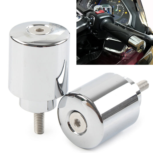 Bar Ends Handlebar Grips Cap for Honda GoldWing GL1800 2000-23 Motorcycle Chrome Q