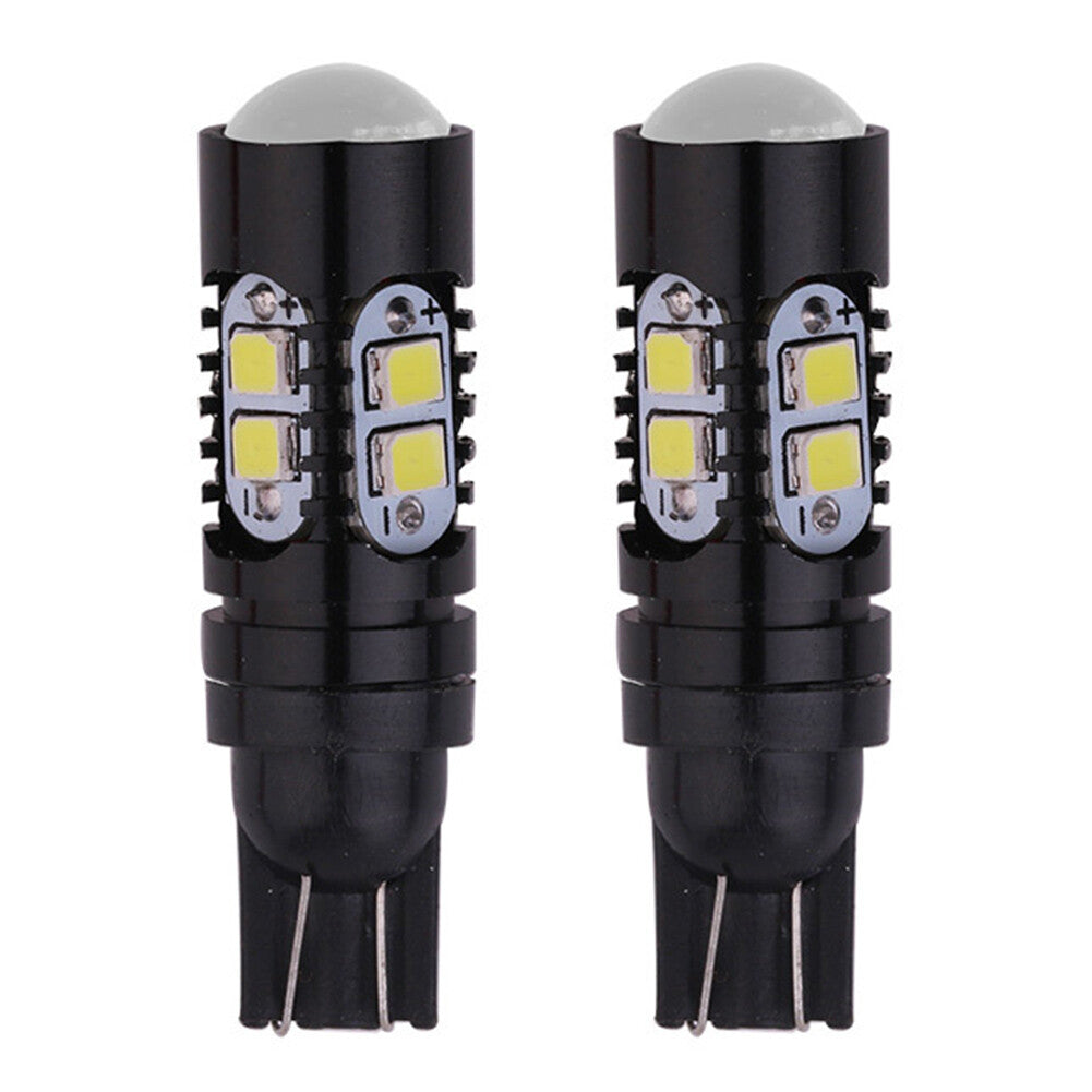 2pcs LED Bulbs Bright Lights Lamps T10 2323 10-SMD 12V 24V Pure White Car