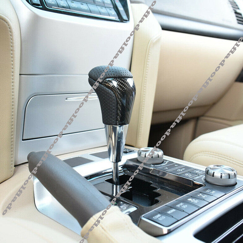 Carbon Fiber Gear Shift Knob Shifter Lever for Toyota for Land Cruiser LC200 2016-21