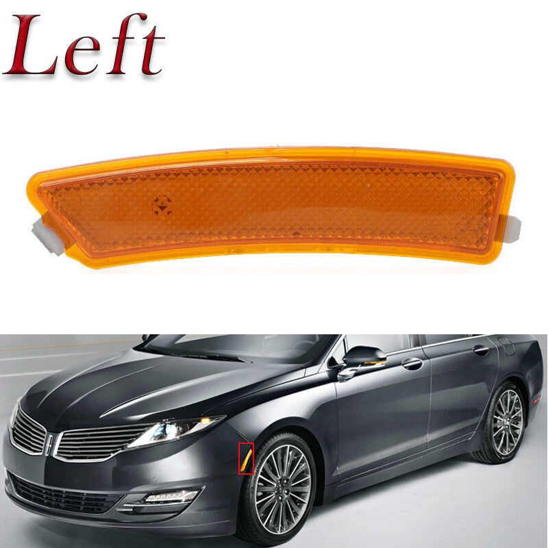 Left front bumper reflector side marker light applicable to 2013-2016 for Lincoln MKZ