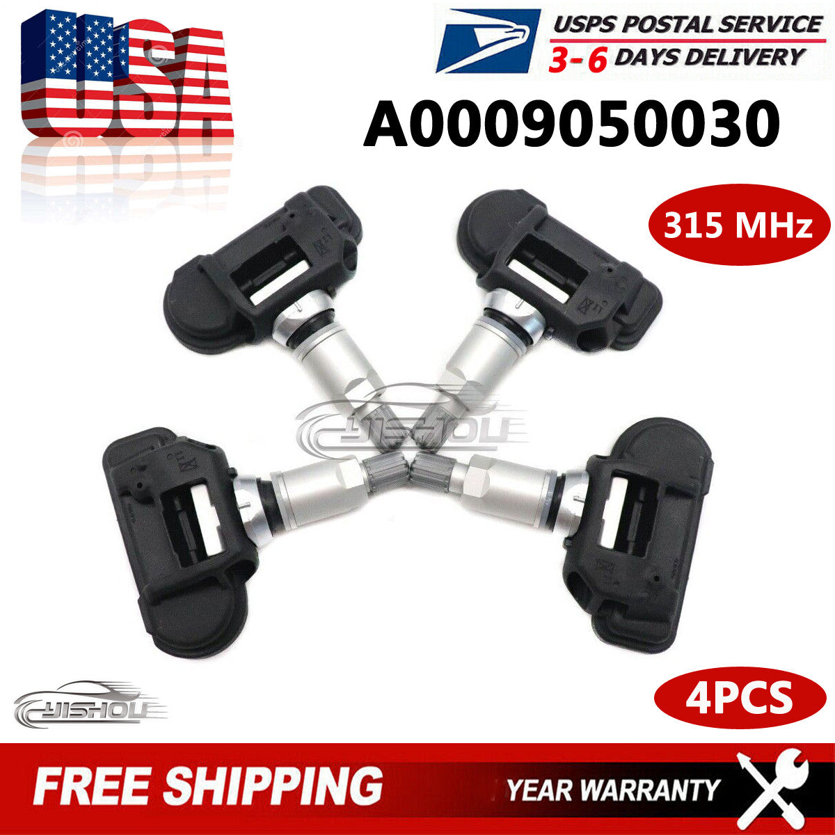 4PCS Tire Pressure Sensor TPMS Fit for Mercedes-Benz CLS550 E350 E550 G550 GL450