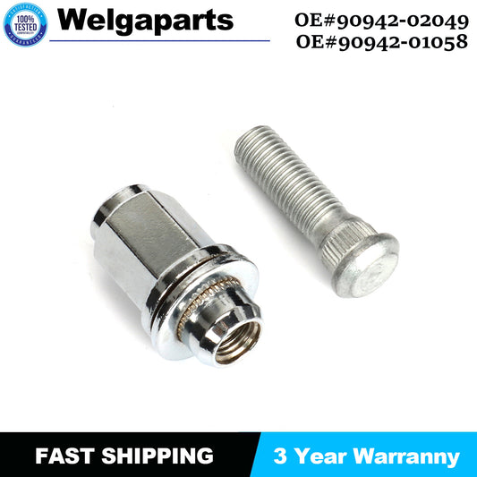Wheel Lug Stud Hub+Lug Nut Chrome for Lexus for Toyota 4Runner for Avalon for Camry for Corolla