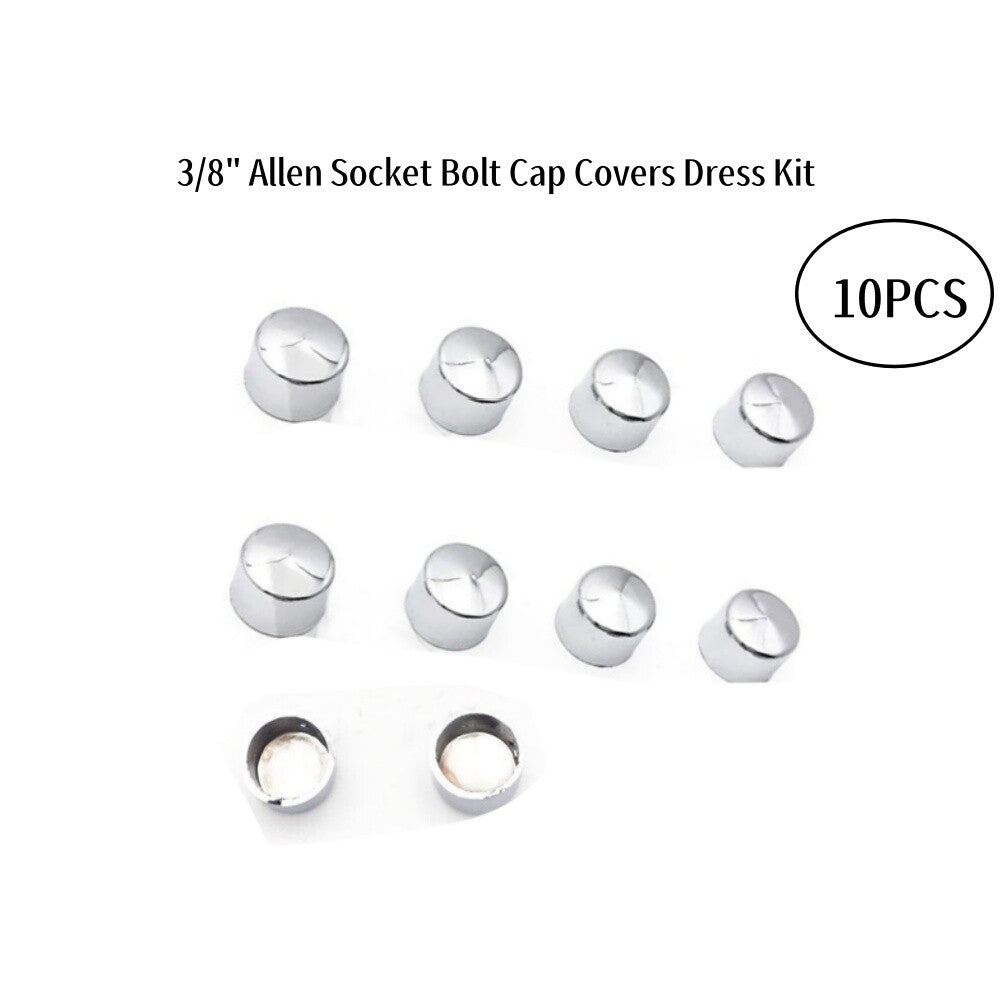10PCS 3/8¡åAllen Socket Bolt Cap Dress Kit Fits for Harley-Davidson Misc Hardware