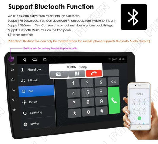 Android 10.1 Stereo Radio GPS 10.1-inch 2G+32GB Compatible with for Jimny Bescue Enclave and for Hummer H2 n