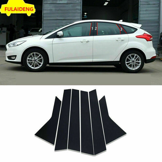 for ford  Focus MK3 Hatchback 2012-2018 Black Window B,C Pillar Post Cover Trim