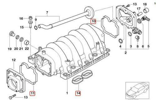 Intake manifold gasket kit suitable for E34, E38, E39, E53, 530i, 540i, 735i, 740i, X5- n