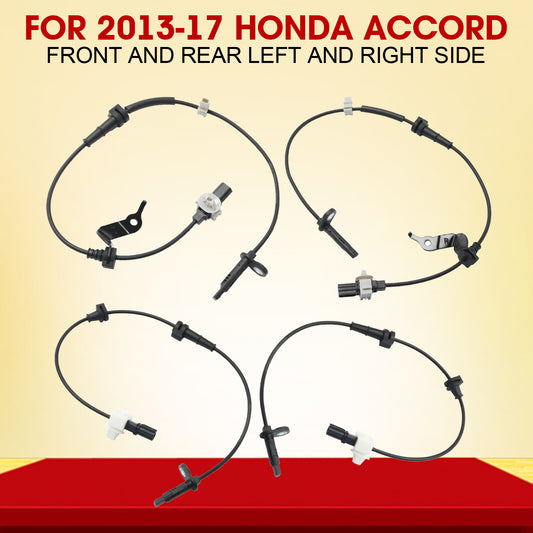4-piece set of front, rear, left, and right ABS wheel speed sensors for 2013-2017 for Honda Accord Q
