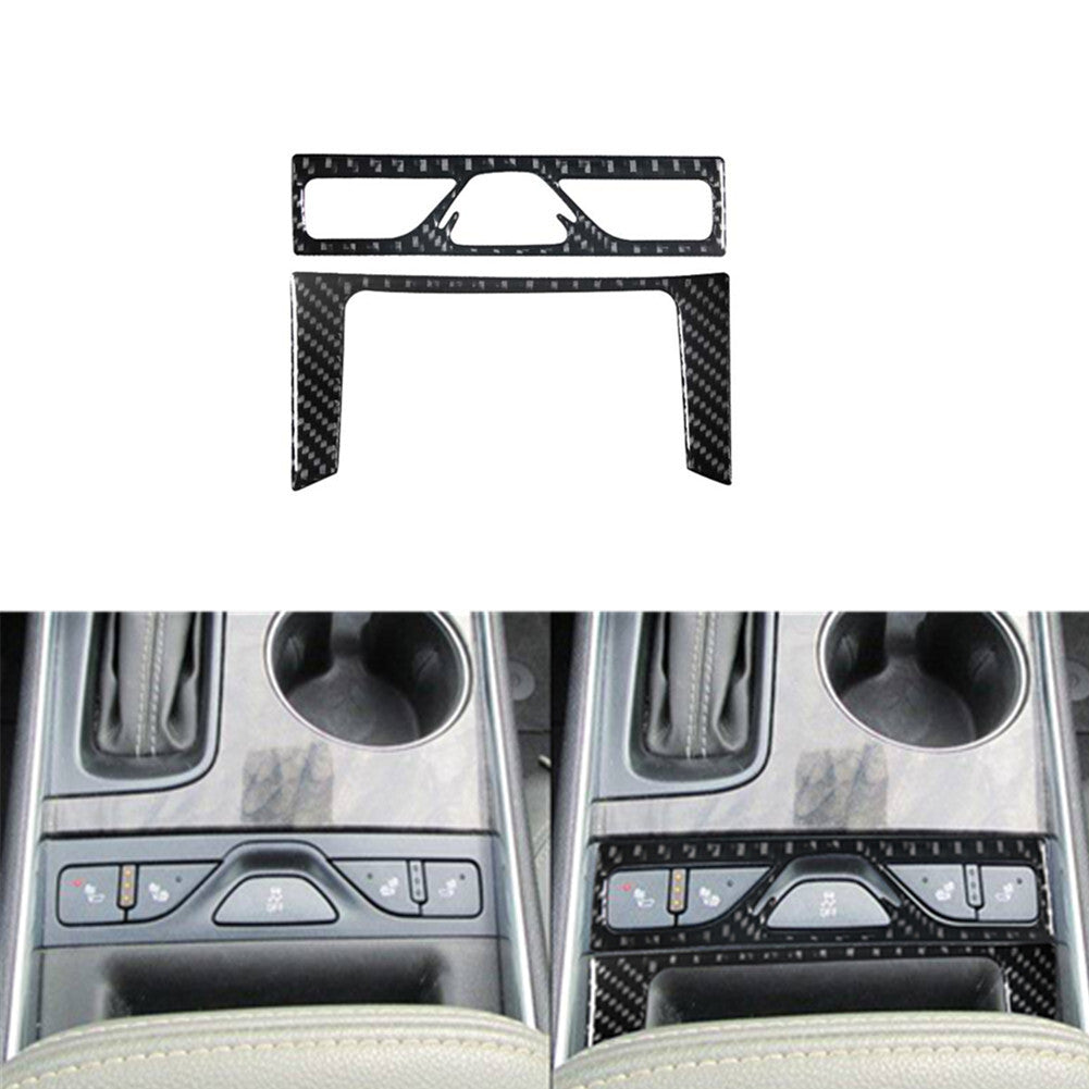 2X Carbon Fiber for Co -pilot Glove Box Switch Cover Trim for KIA Cadenza 2014-2016 v