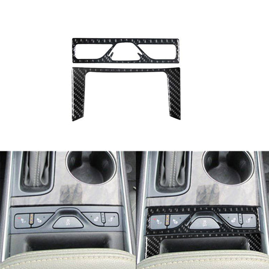 2X Carbon Fiber for Co -pilot Glove Box Switch Cover Trim for KIA Cadenza 2014-2016 v