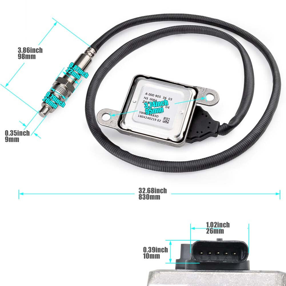 Nitrogen oxide (NOx) sensor A0009053603 is suitable for Mercedes W205, W166, GLE400, ML350, and ML400 models.