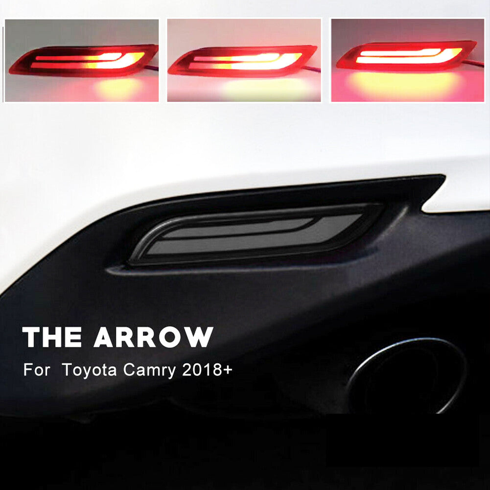 Smoked Lens Rear LED Tail Brake Turn Signal Light For 2018 for 8 for CAMRY - v