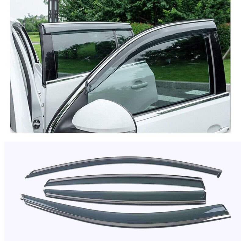 for Volvo S90 2017-20 Window Visor Vent Shades Sun Rain Guard Deflector trim 4P n