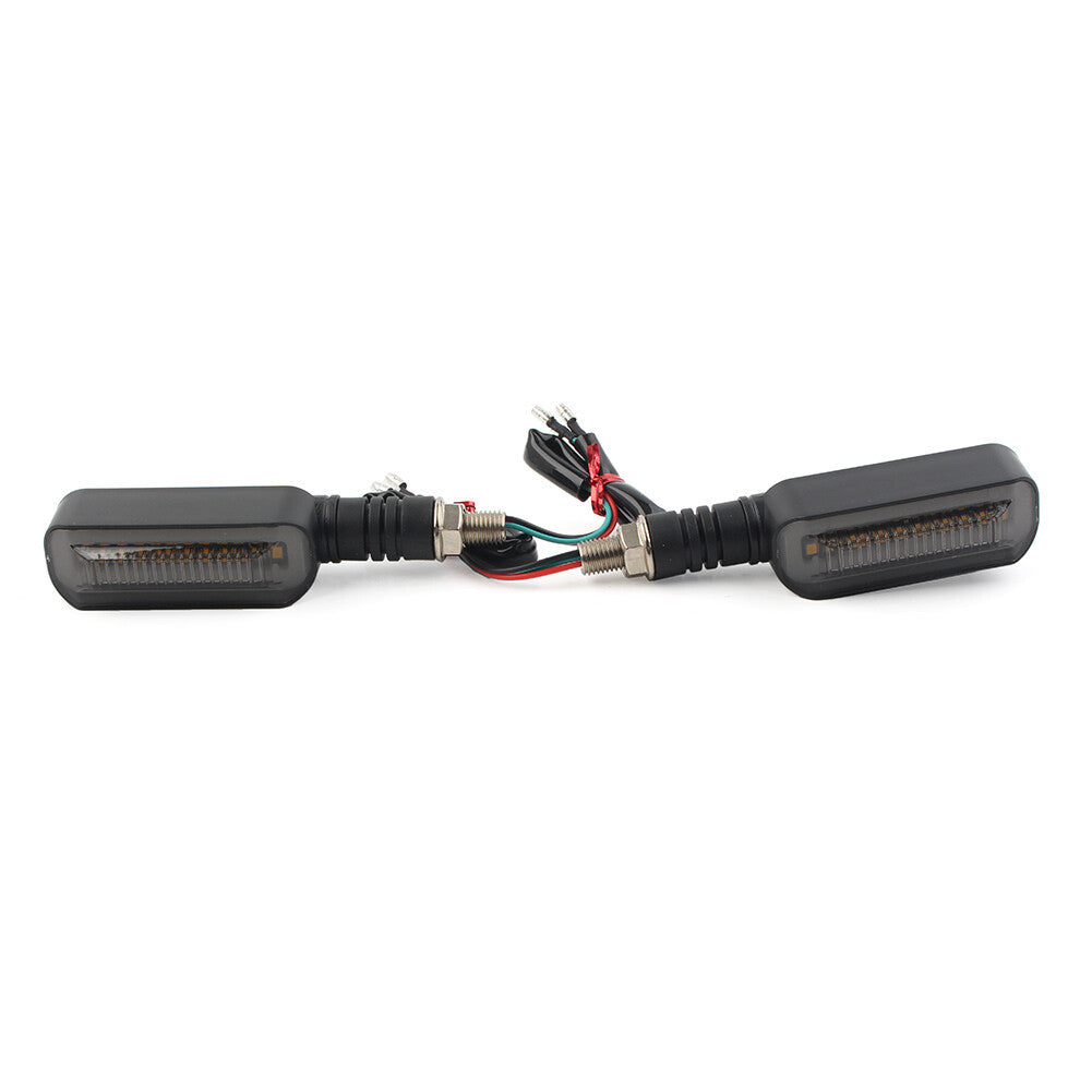 2x M10 LED Turn Signal Flasher Blinker Brake Stop Tail Light DRL Lamp Motorcycle Q