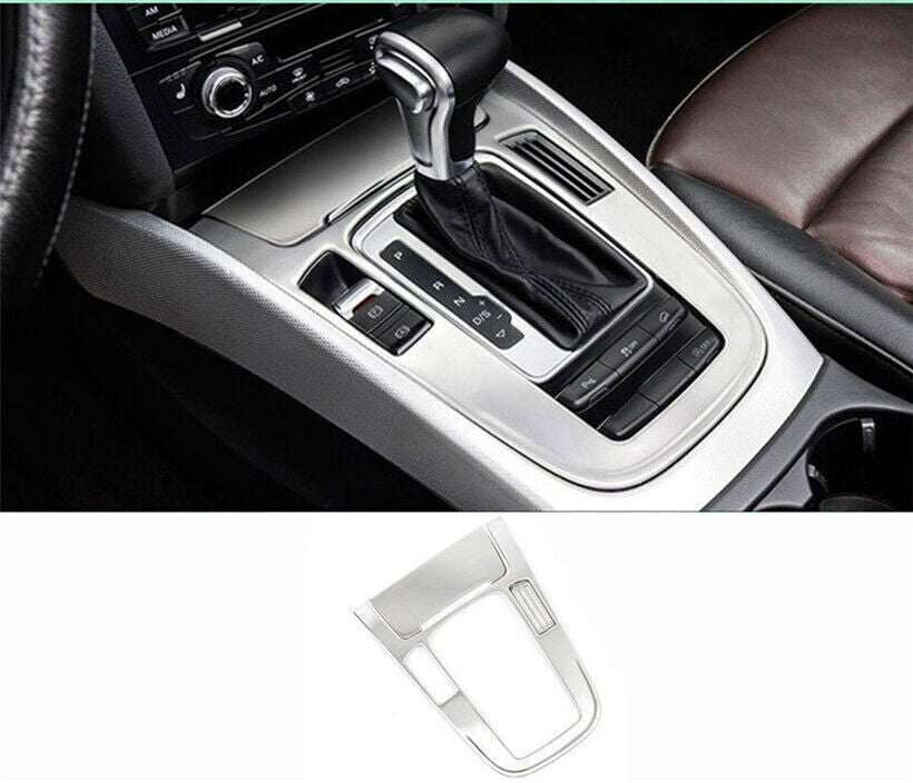 for Audi Q5 2009-2016 Silver Stainless Central Console Gear Shift Trim Cover B n