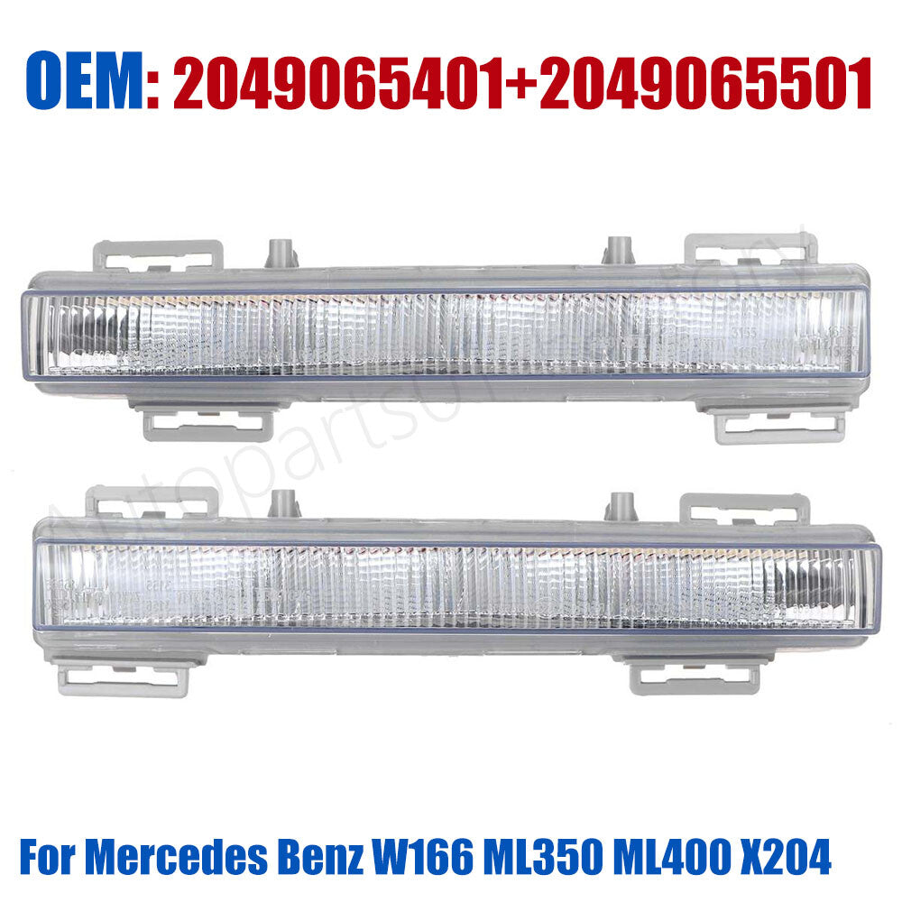 1Pair Front Daytime Running LED Light DRL Fog Lamp for Mercedes-Benz W166 ML350