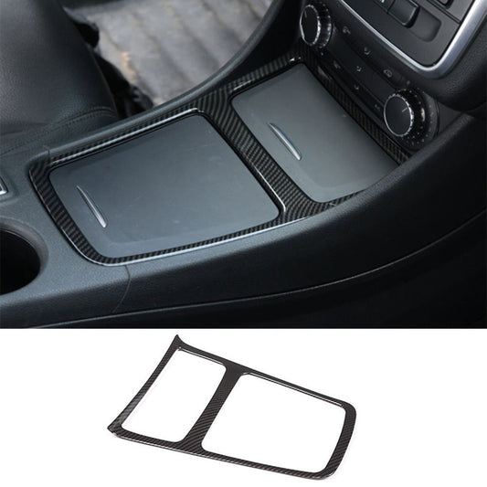 Carbon ABS Central Storage Box Panel Cover for Benz A GLA CLA Class W176 2013-19