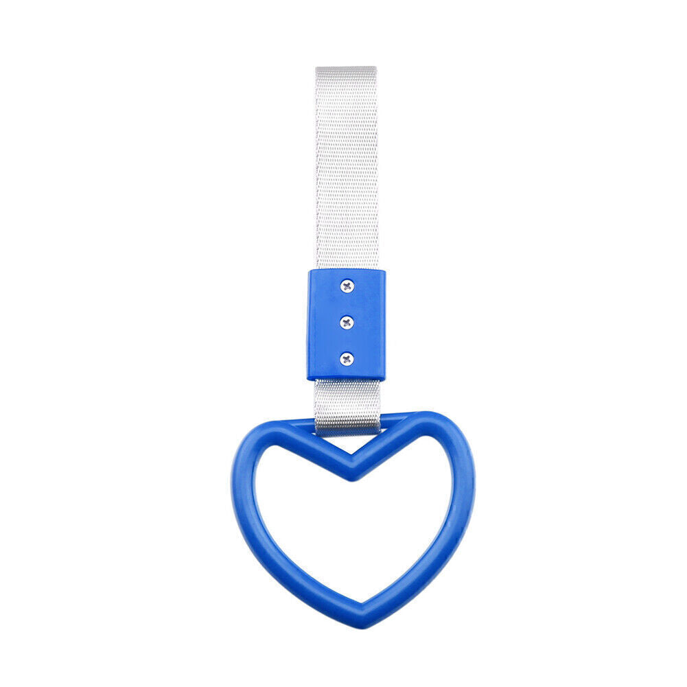 1x HEART BLUE JDM TSURIKAWA RING SUBWAY TRAIN BUS HANDLE STRAP CHARM DRIFT