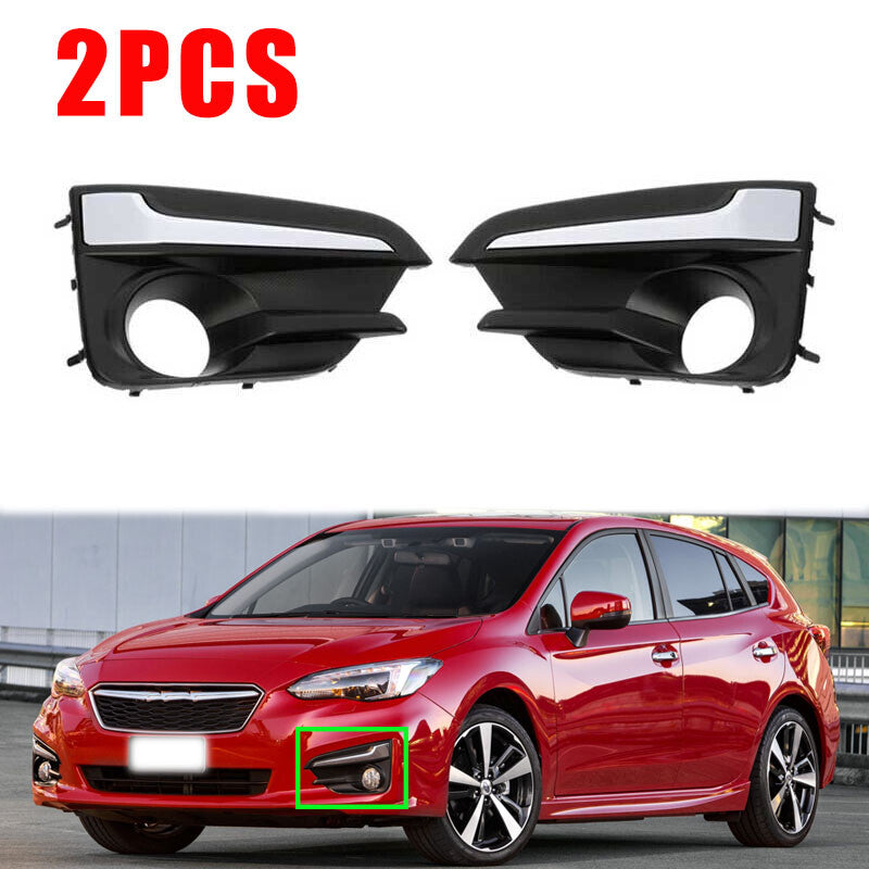 1Pair Front Fog Light Lamp Cover Bezel for Subaru Impreza 2017 2018 2019 LH RH