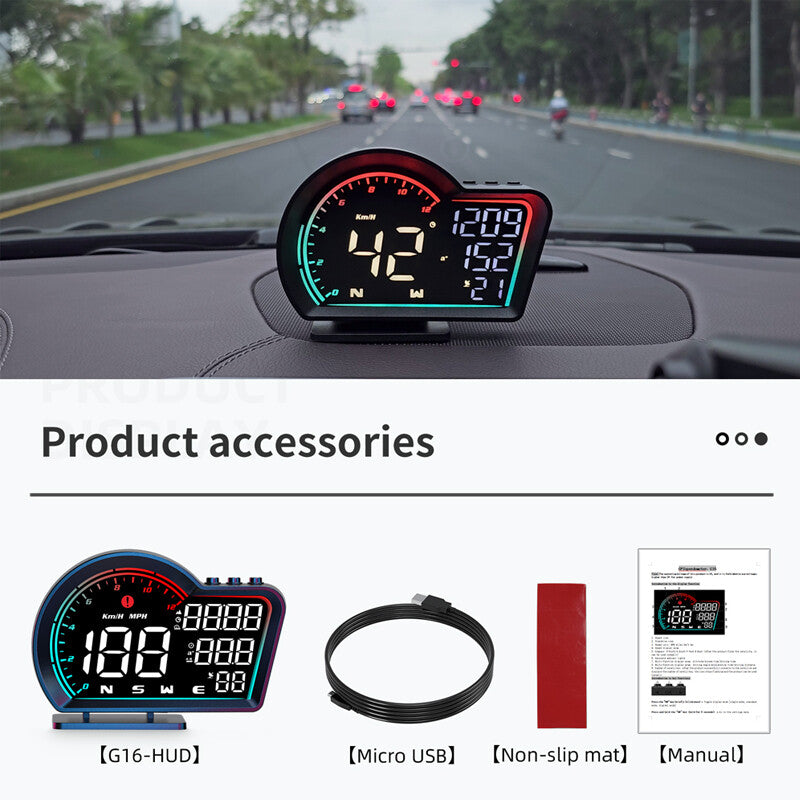 Car Auto Digital GPS Speedometer HUD Head Up Display MPH Overspeed Alarm Parts v