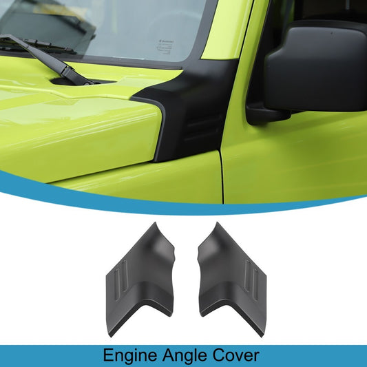 Matte Black Engine Hood Angle Wrap Protector Cover Trim for Suzuki for Jimny 2019-23