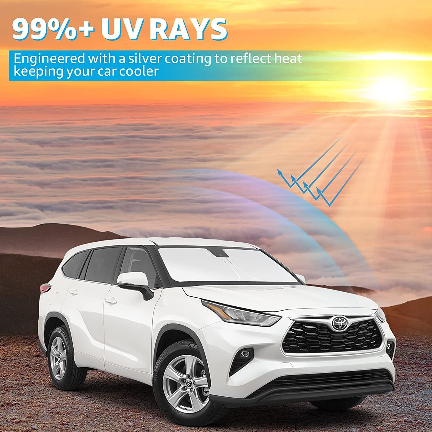 Custom-designed RAV4 SUV windshield sunshade/UV visor (model 06-12) n