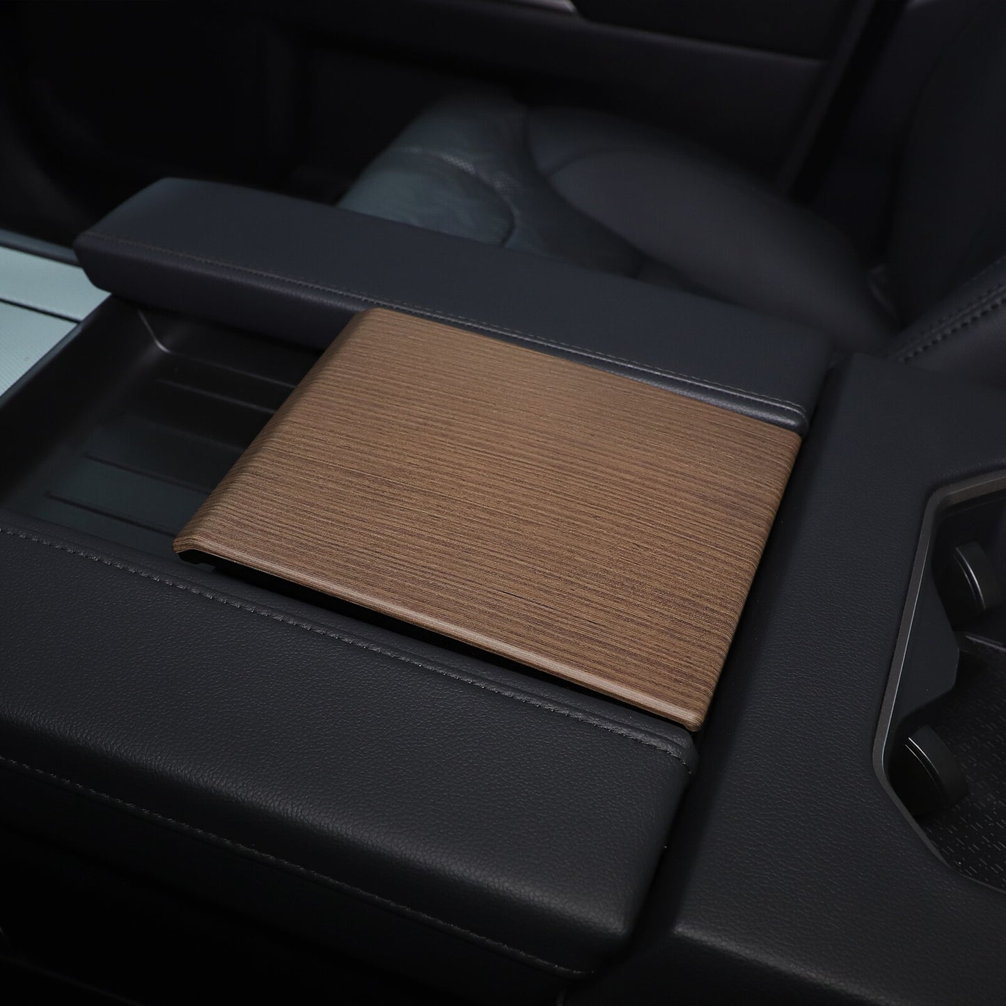 Matte black center armrest, armrest box cover decorative panel trim, suitable for Tundra 2022 - 23- n