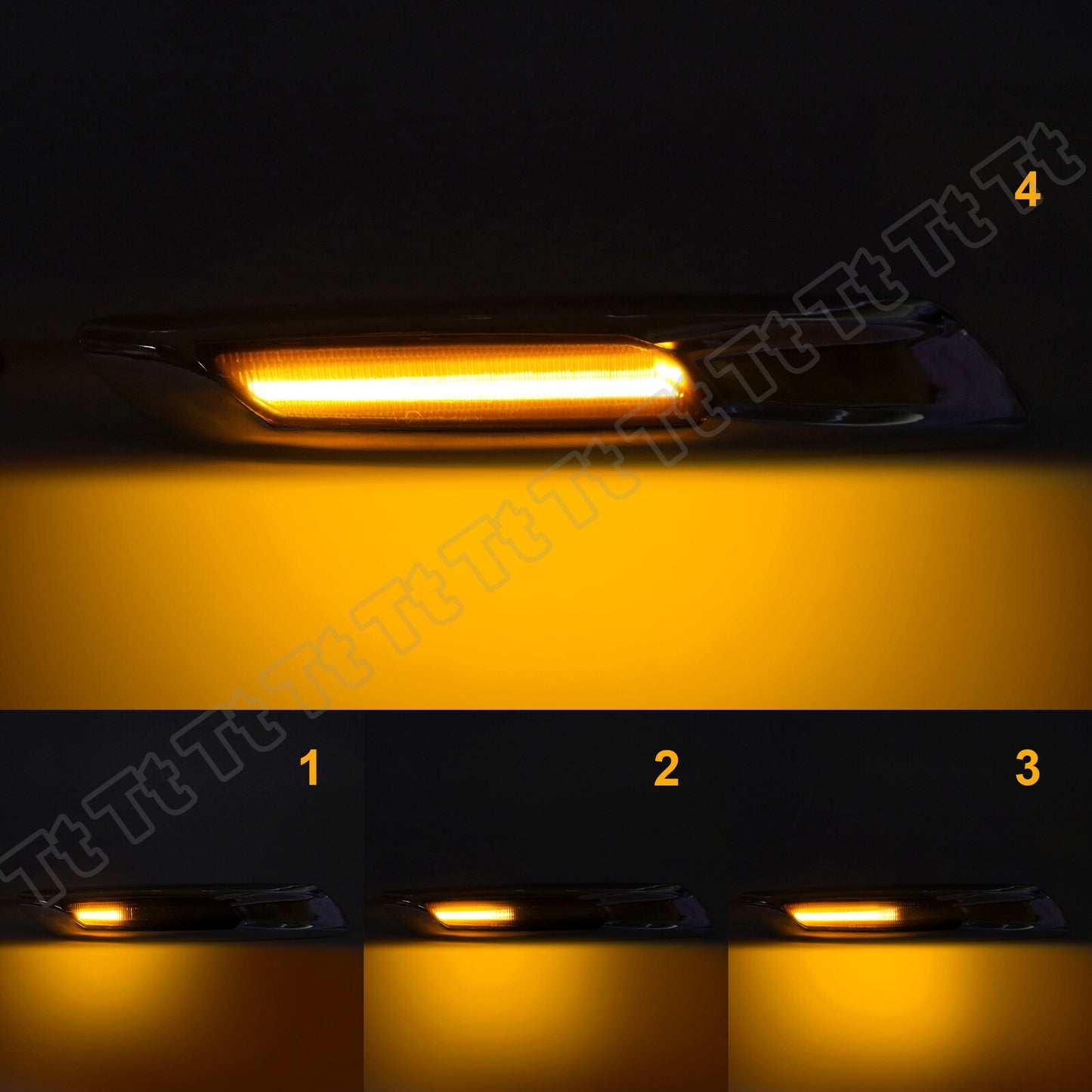 Sequential LED Side Marker Lights Turn Signal Lights for 2011-13 for 528i 535i 550i- v