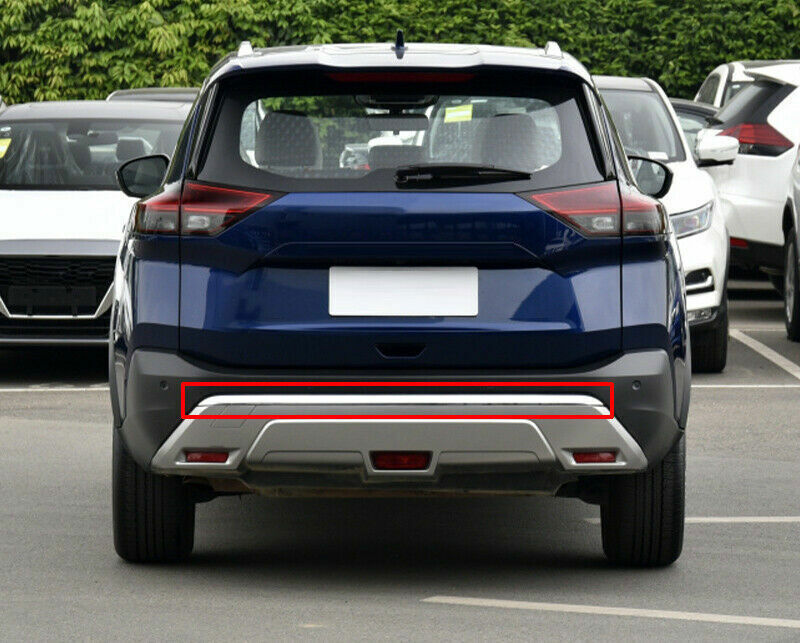 for Nissan Rogue 2021-2024 Chrome Decor Rear Bumper Guard Lip Molding Cover Trim